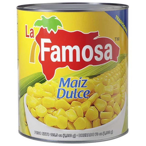 [5413-DR] CORN, Dulce, Sweet Famosa, 105.5 oz