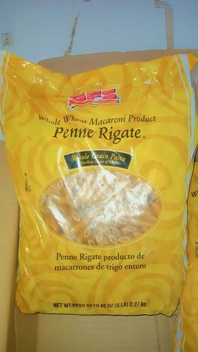 [6131-US] PASTA, Penne Rigate, Whole Wheat, #654571, GFS, 5 lb