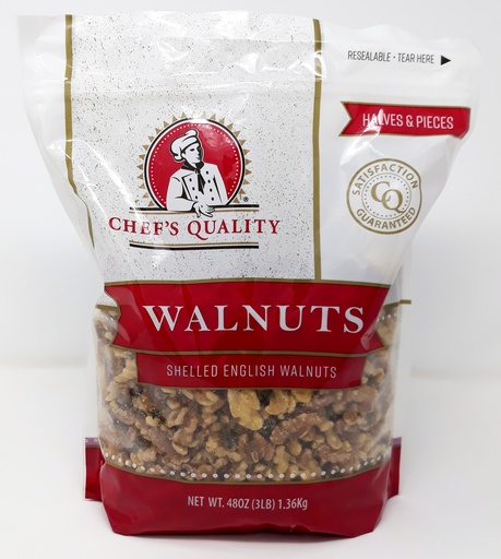 [7374-US] WALNUTS, Shelled, Cheff's Quality, 3 lb