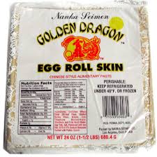 [6310-US] WRAPPER ,Egg Roll, Skin, Golden, Dragon, 6 ct