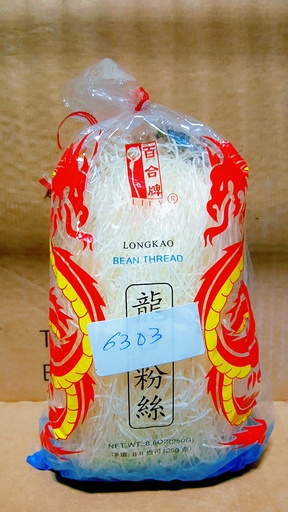 [6303-DR] NOODLE, Bean Thread, Langkao, Lily, 8 oz