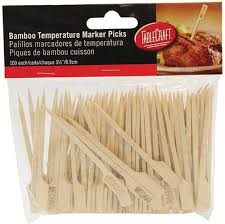 [100239-US] TOOTH PICKS, Bamboo, Meat, 3.5", Medium, Rare, Tablecraft, 100 ct 