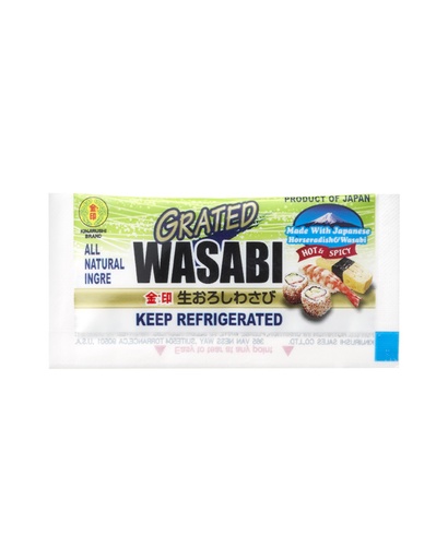 [7068-US] SAUCE, Wasabi, Paste, Horseradish, To Go, PN-60, Kinjirushi, 5pck x100ct x 0.15 oz /-cs