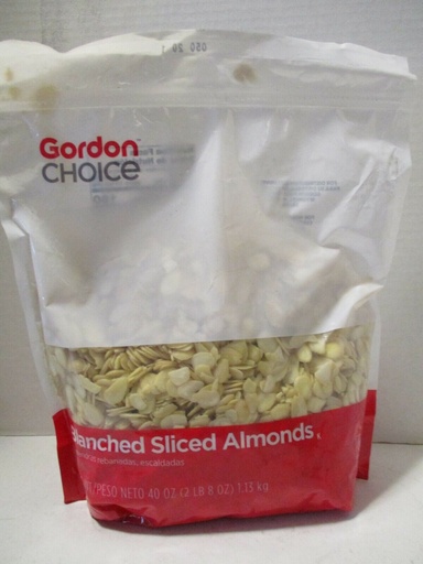 [7415-US] NUTS, Almond, Blanched, Gordon Choice, 40 oz 