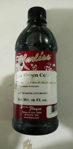 [7719-US] FOOD COLOR, Green, Marlyss, 16 oz 