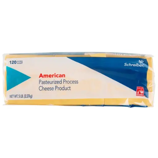 [3051-US] AMERICAN, Cheese, Sliced, Yellow, Schreider, 6-5 lb   