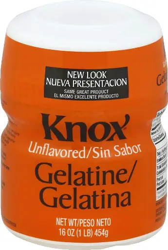 [7409-US] GELATIN, Powder, Unflavored, Sin Sabor, Knox 16 oz