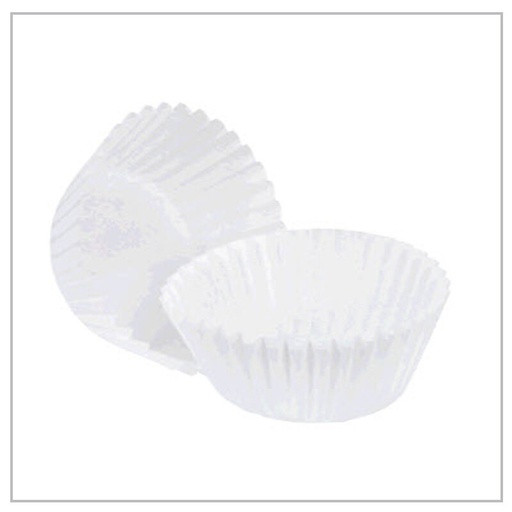 [9123-US] BAKING CUP, White, 2" 1/4x17/18, Lapaco, 500 ct 