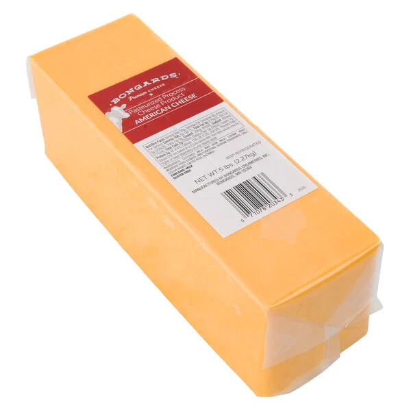 [3048-US] AMERICAN, Cheese, Block, Yellow, GFS, 6-5 lb