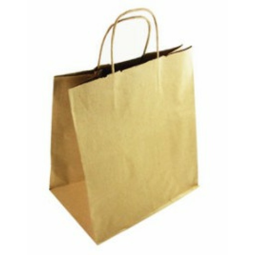[9192-US] BAG, Paper, Kraft, Shopping, With Handles, Victoria Bay, 10"x 6.75"x 12", 250 ct 