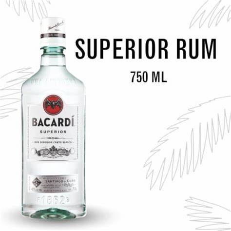 [1454-US] BACARDI, Rhum White, Superior, 750 ml