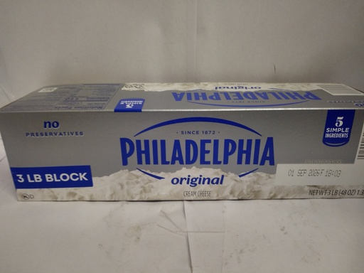 [3174-US] CREAM Cheese, Kraft, Brick, Philadelphia, 6-3lb