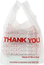 [9003-US] BAG, Plastic, White, Thank You, 1000 ct /-cs