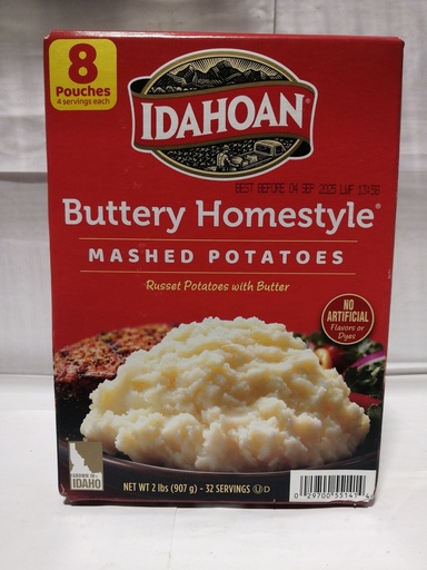 [5179-DR] POTATOES, Mashed, Instant, Buttery Hommostyle, Idahoan, 2 lb  
