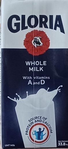 [3164-LC] MILK, UHT, Gloria, 12-1L 