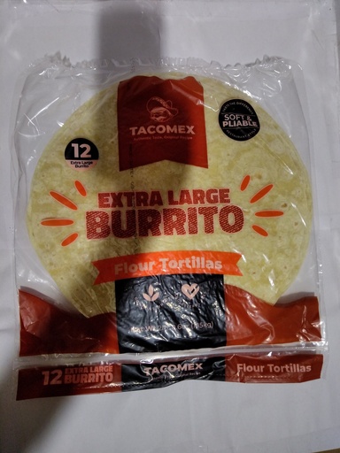 [6027-US] TORTILLA, Flour, 12", Tacomex, 8-12 ct  