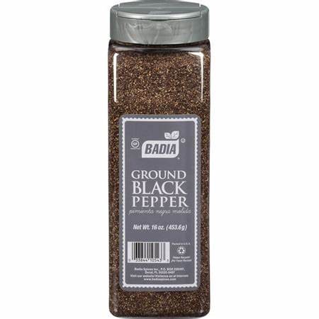 [8104-US /DR/LC] PEPPER, Black, Ground, Spice, Badia, 6-16 oz 