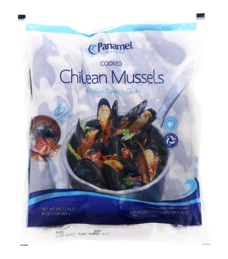 [4654-US] MUSSELS, Cooked, Whole, Sea Best, lb  