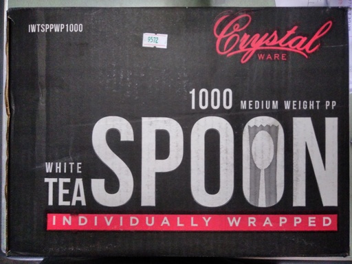 [9572-LC] TEASPOON, White, Crystal, 1000 ct