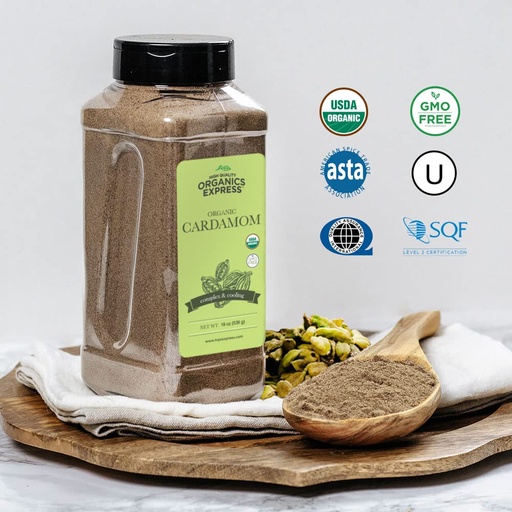 [8519-US] CARDAMOM, Complex & Cooling, Organic Express, 6-19 oz