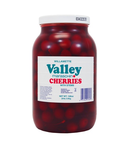 [5048-US] CHERRIES MARASCHINO, Valley, With Stems, Willamette, Country Barn, 4-8 lb