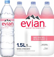 [2426-US/LC] EVIAN, Water, Natural, Plastic, Btl., 12-1.5 lt  